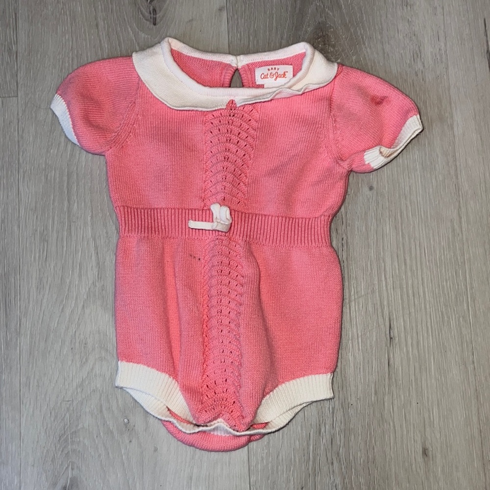 Cat and Jack pink sweater onsie size 0-3 months.